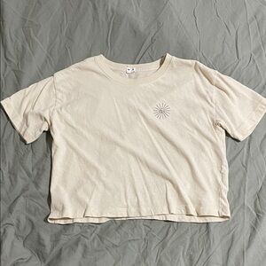 Garage Cream Sun Graphic Crop Top